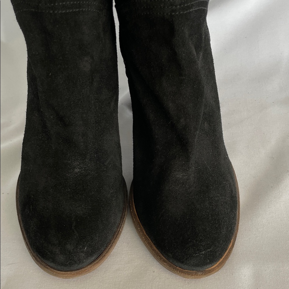 Fiorentini and Baker Black Suede Knee-High Boots Size 39